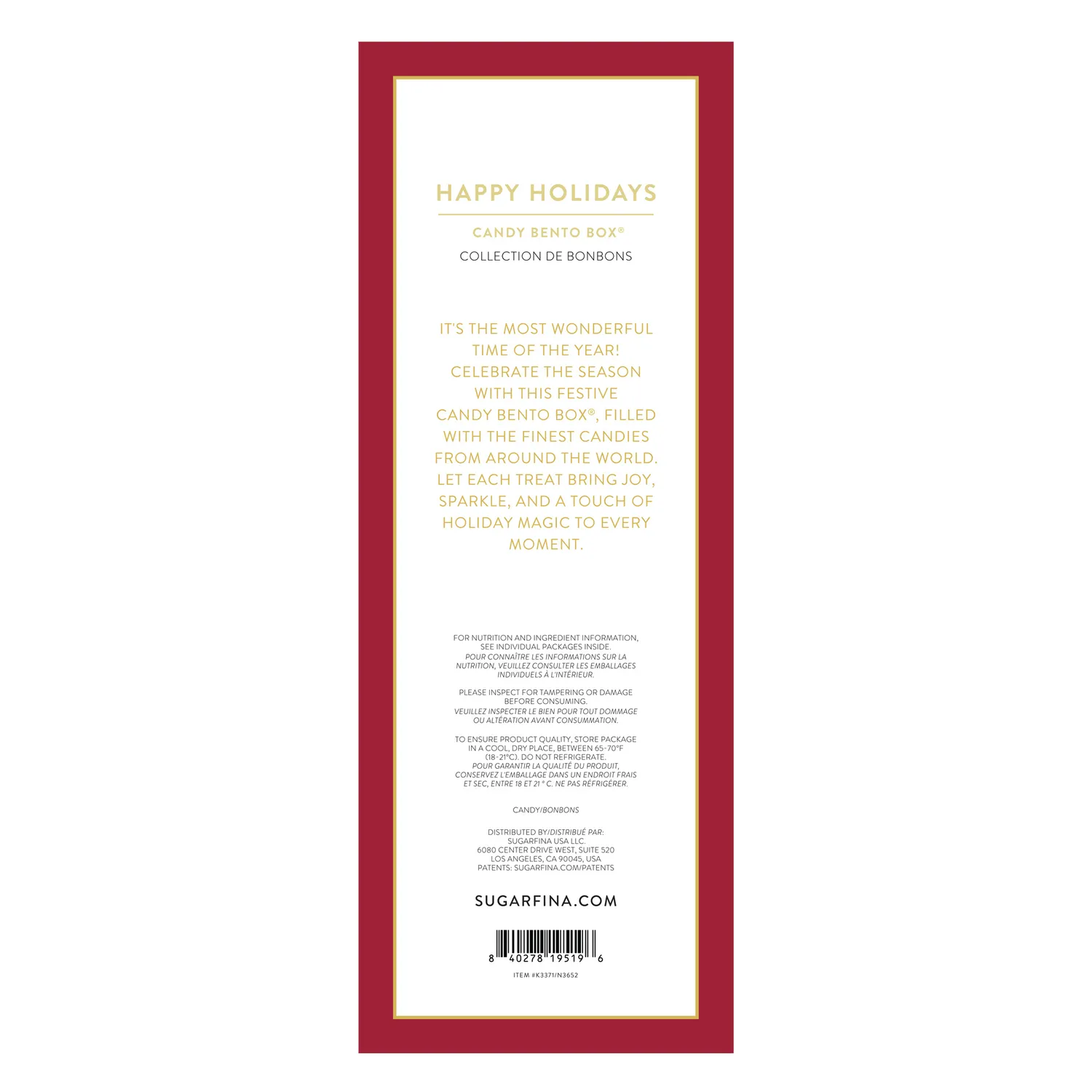 Sugarfina Christmas Tree Bento Box, Set of 4