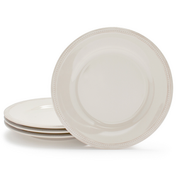 Pearl Melamine Dinner Plates, Set of 4