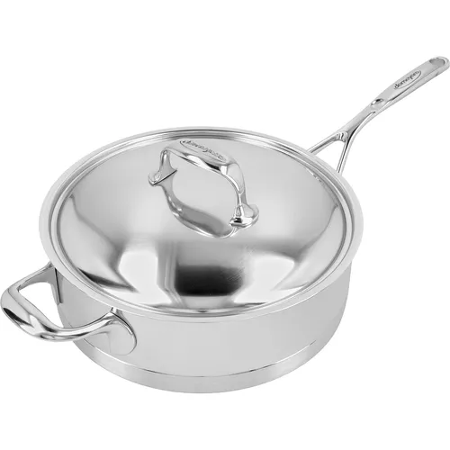 Demeyere Atlantis7 Stainless Steel Sauté Pan with Helper Handle and Lid
