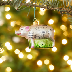 Sur La Table Sectioned-Pig Glass Ornament