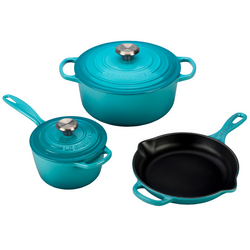 Le Creuset Signature 5-Piece Set My 21 year-old was surprised to receive her 5-piece Le Creuset cookware