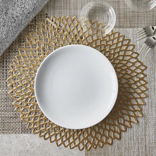 Chilewich Brass Pressed-Dahlia Placemat
