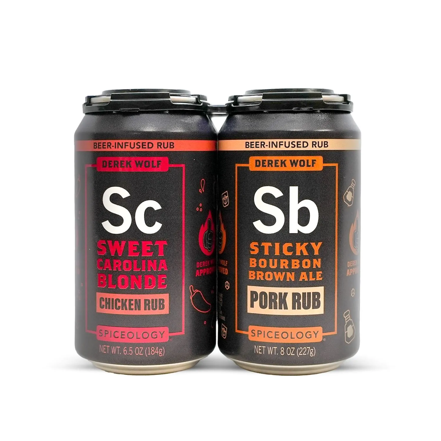 Spiceology Derek Wolf Beer-Infused Rub Sampler, Set of 4