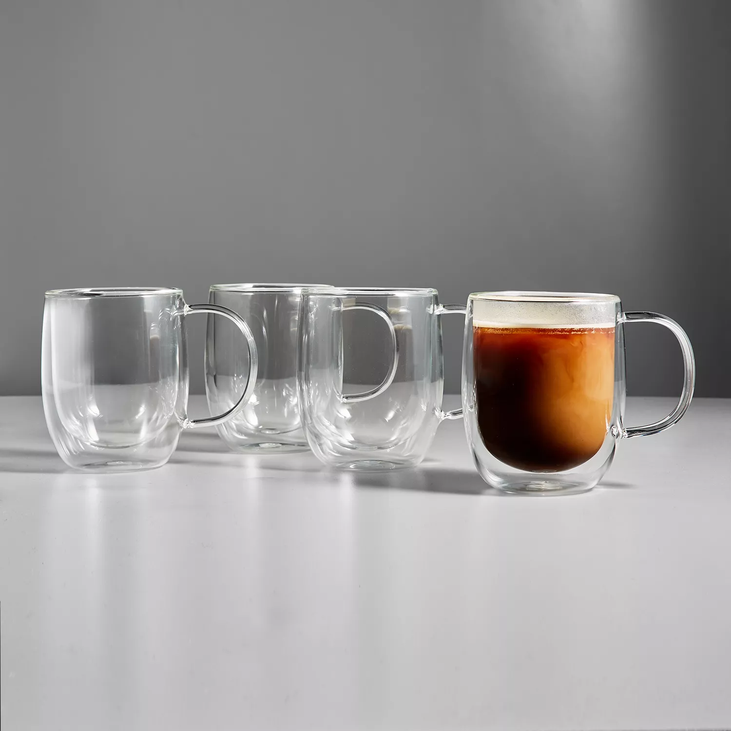 Sur La Table Double-Wall Coffee Glasses, Set of 4