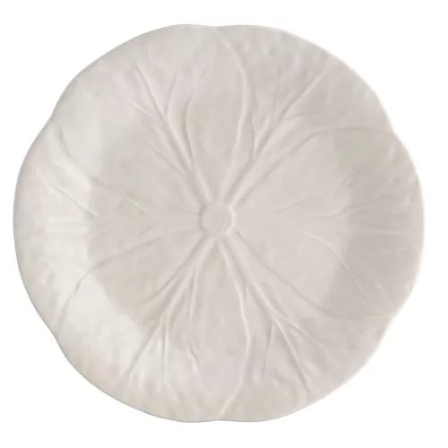 Bordallo Pinheiro Cabbage Beige Dessert Plate