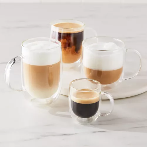 Sur La Table Double-Wall Coffee Glasses, Set Of 2