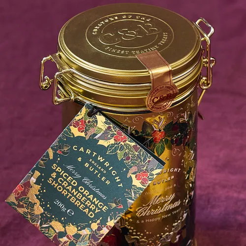 Cartwright & Butler Merry Christmas Spiced Orange & Cranberry Shortbreads