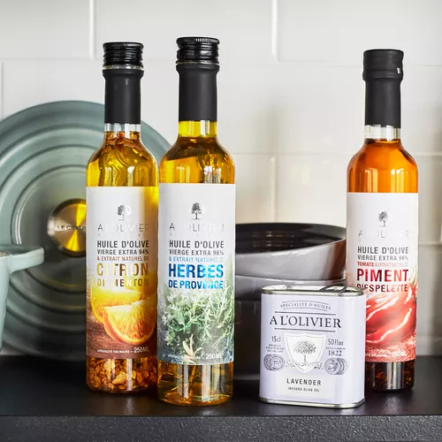 A L&#8217;Olivier Herbes de Provence Extra Virgin Olive Oil, 8.5 oz.