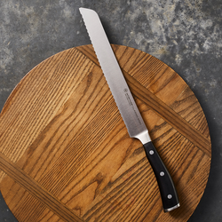 W&#252;sthof Classic Ikon Double-Serrated Bread Knife, 9&#34;