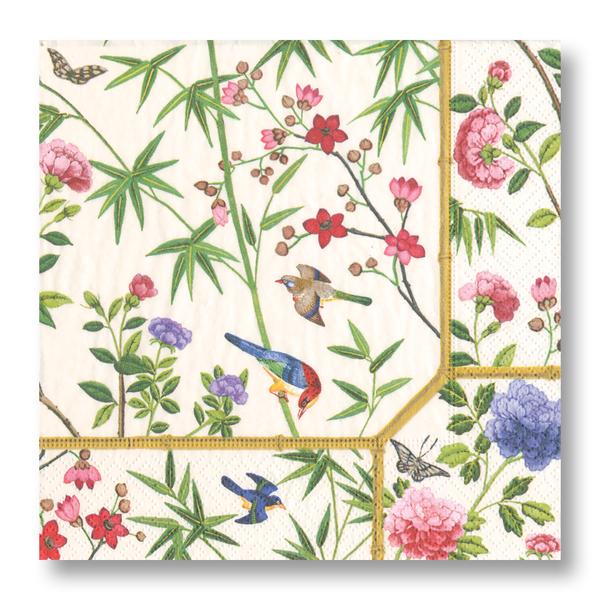 Caspari Chinese Wallpaper Cocktail Napkins, Set of 20