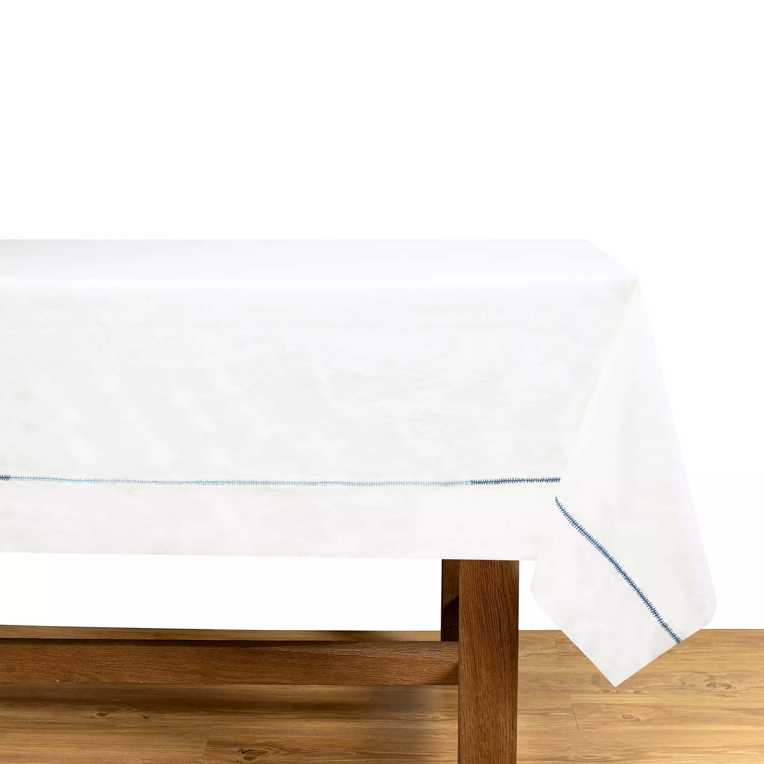 Caravan Embroidered Stitch Linen Tablecloth