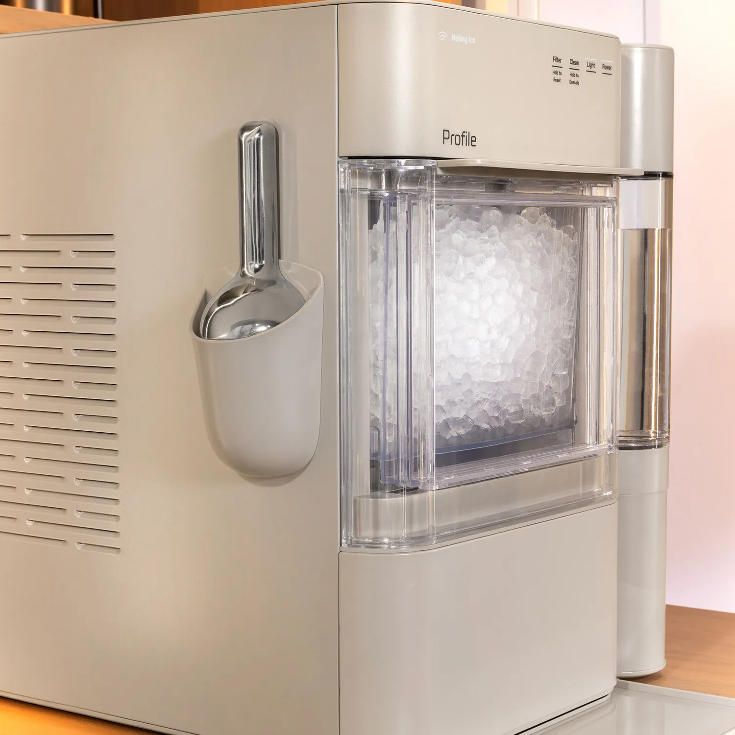 GE Profile Opal 2.0 Ultra Nugget Ice Maker with Side Tank and Scale Inhibiting Filter