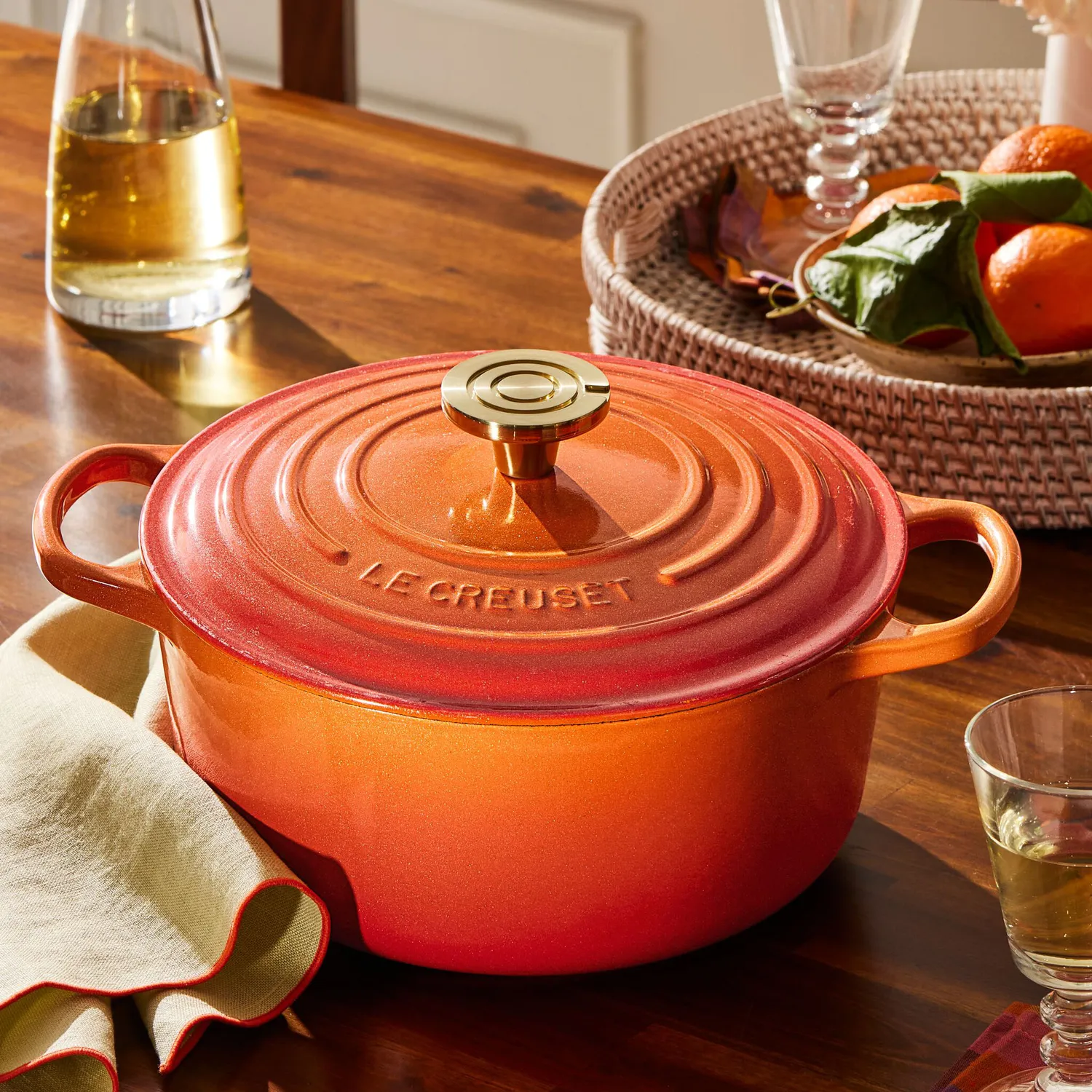 Le Creuset Signature Flamme Dorée Dutch Oven, 4.5 qt.