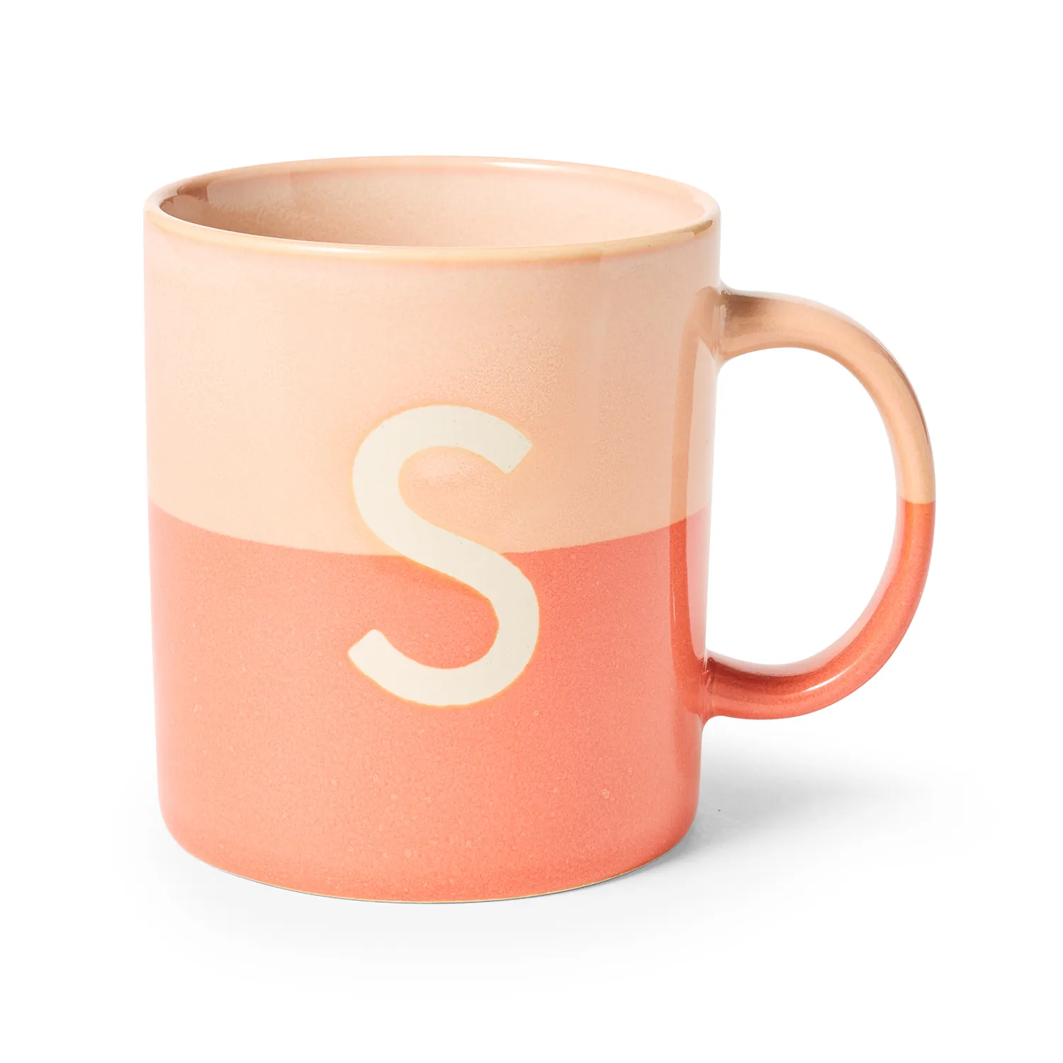 Sur La Table Color Block Monogram Mug, 16.2oz