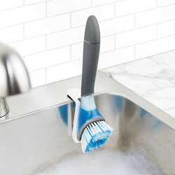 Tovolo Magnetic Soap Dispensing Dish Brush and In-Sink Holder