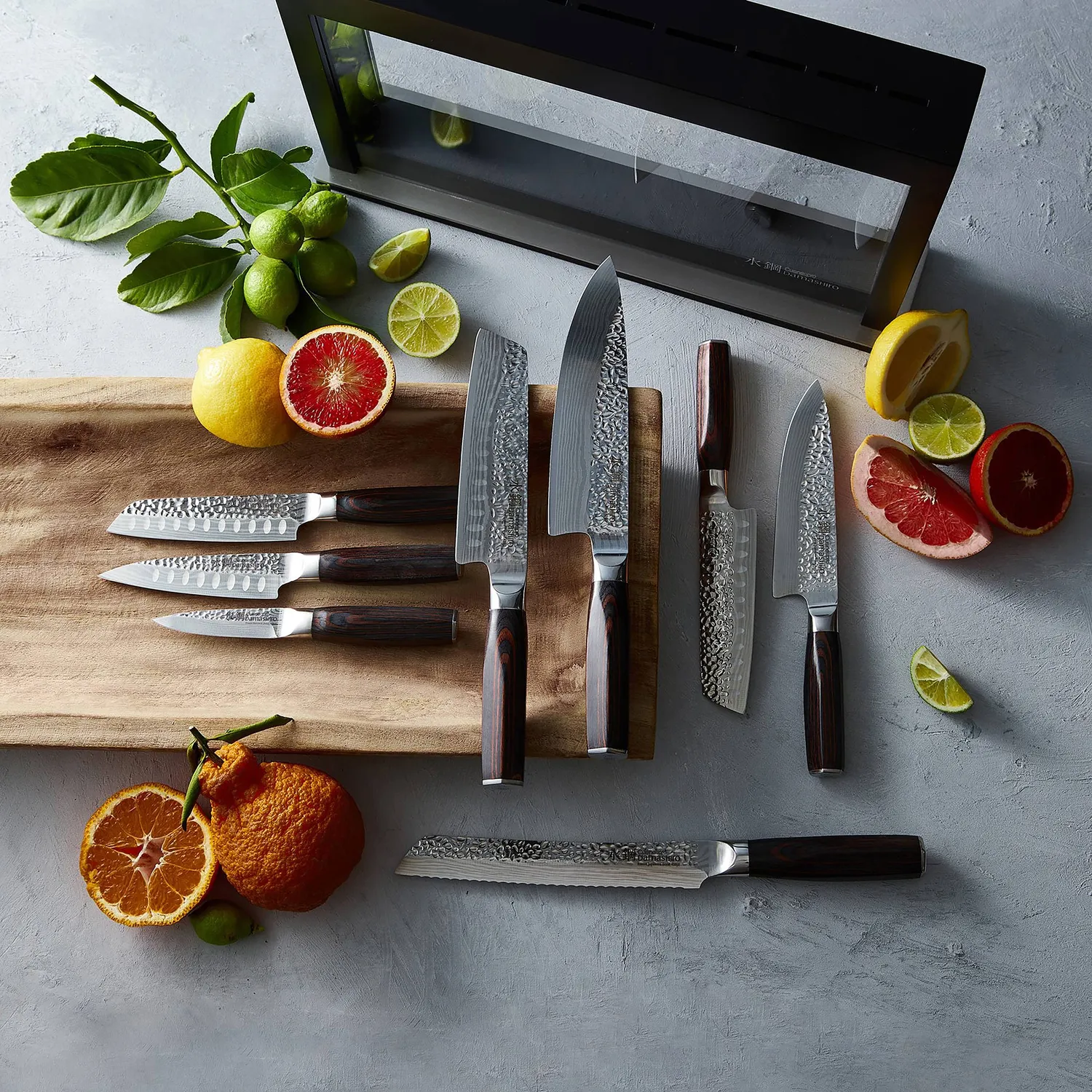 Cuisine::pro Damashiro Emperor Hisa 9-Piece Knife Block Set