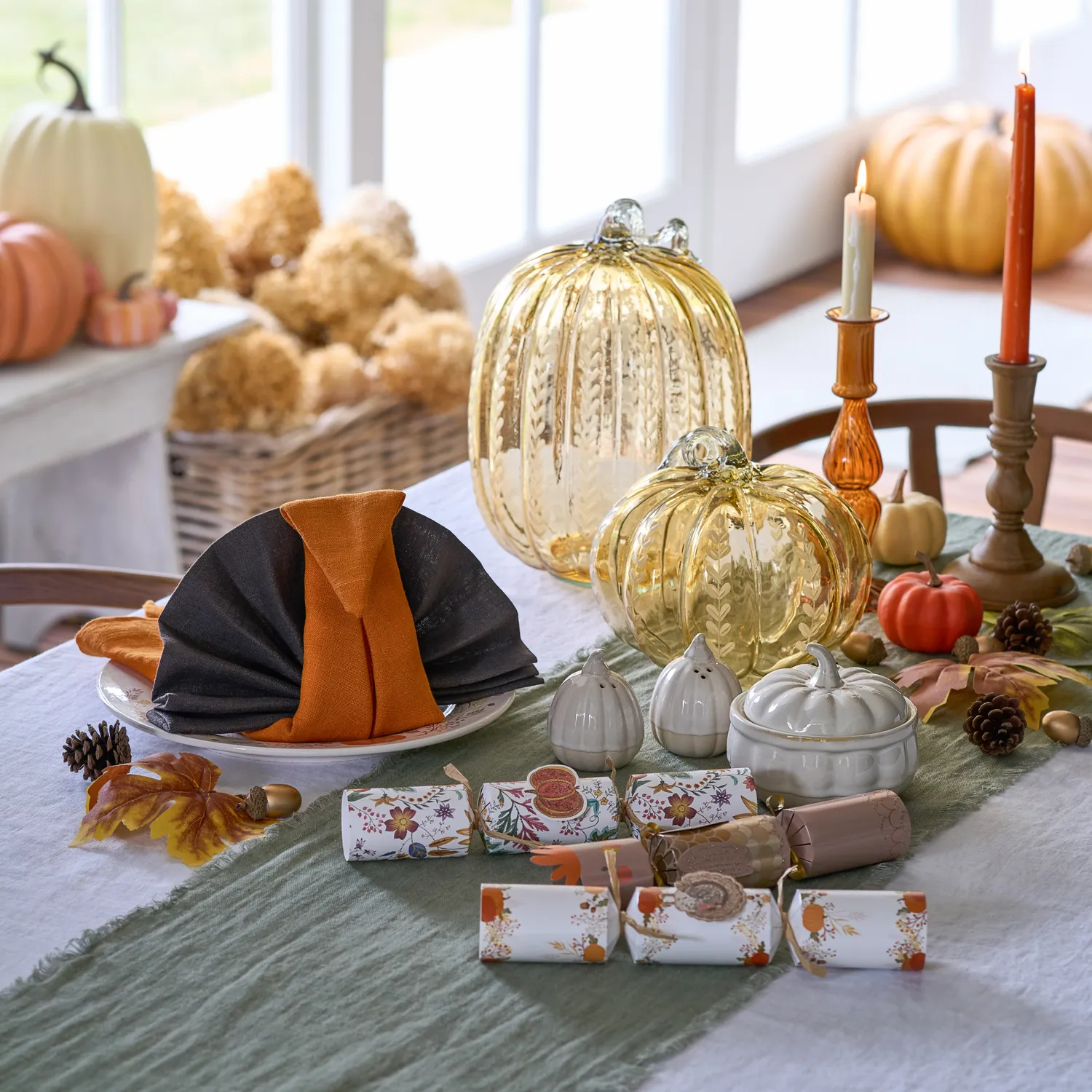 Sur La Table Reactive Glaze Pumpkin Bowl with Lid