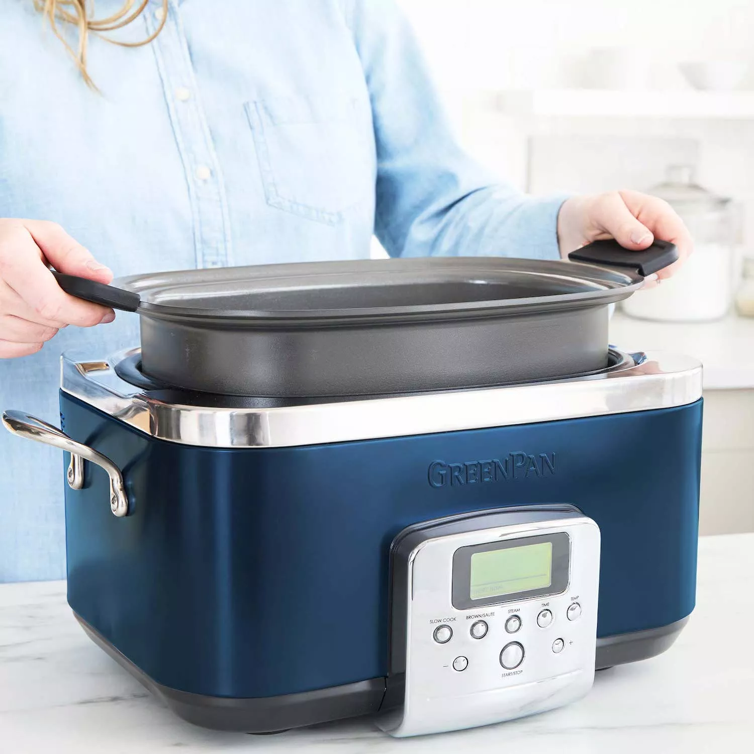 GreenPan Elite Ceramic Nonstick Slow Cooker, 6 Qt.