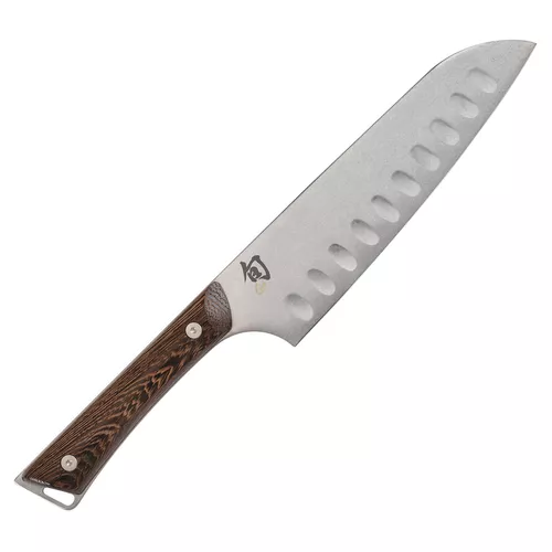 Shun Kanso Hollow-Edge Santoku, 7"