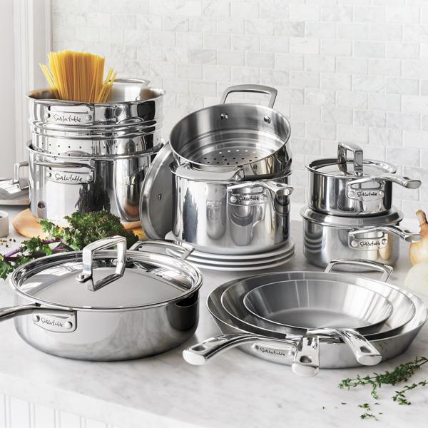 Sur La Table Tri-Ply Stainless Steel 15-Piece Set