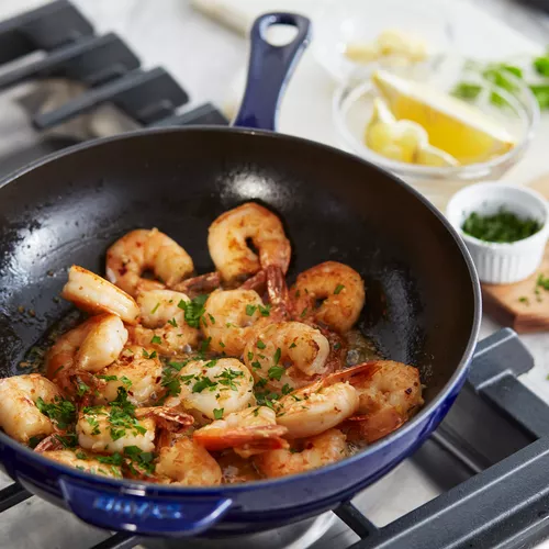 Garlicky Pan Seared Shrimp