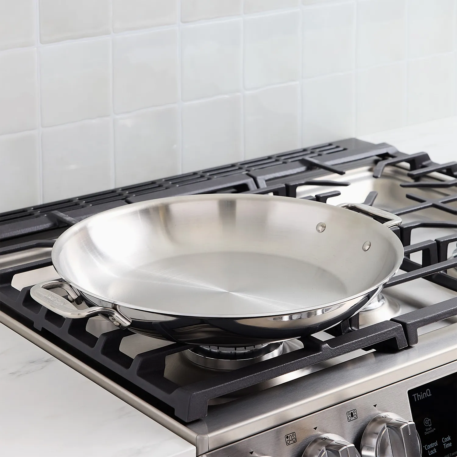 All-Clad D3 Stainless Steel Paella Pan, 14"