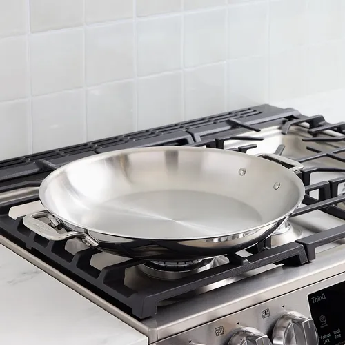 All-Clad D3 Stainless Steel Paella Pan, 14"