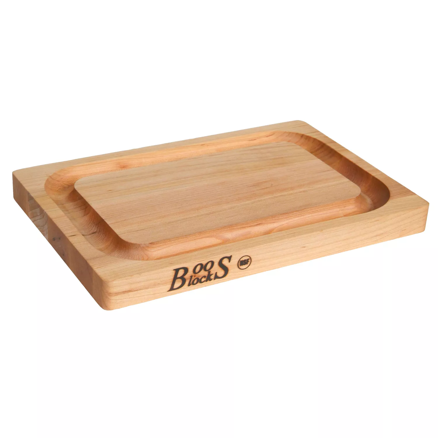 John Boos Maple Edge Grain Cutting Board with Juice Groove, 1" Thick