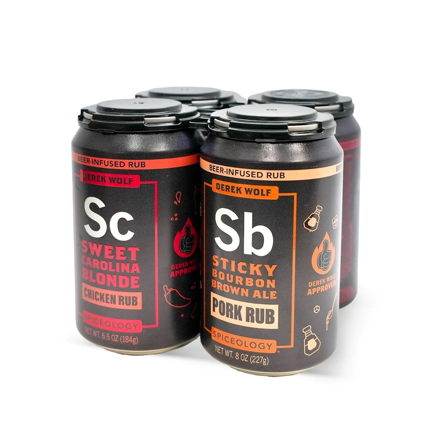 Spiceology Derek Wolf Beer-Infused Rub Sampler, Set of 4