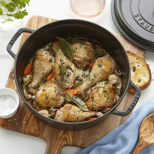 Staub Round Wide Dutch Oven, 4qt.