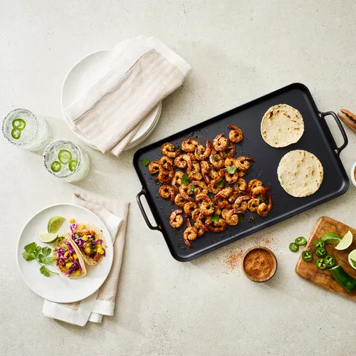 Sur La Table Carbon Steel Double Burner Griddle, 17" x 11"