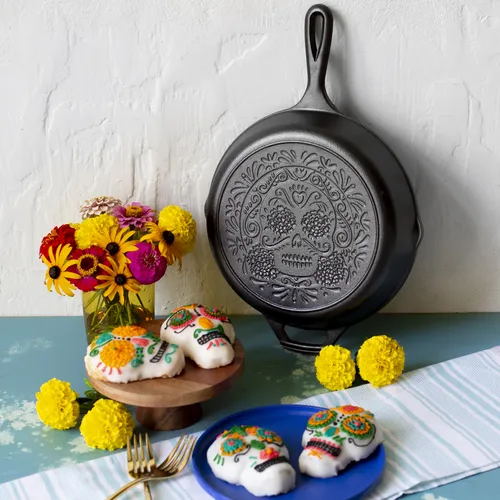 Lodge Day of the Dead Cast Iron Skillet, 10.25"