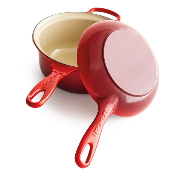 Le Creuset Hot Pot Skillet Pan Handle Glove Cherry Red Protector Sleeve Mitt 