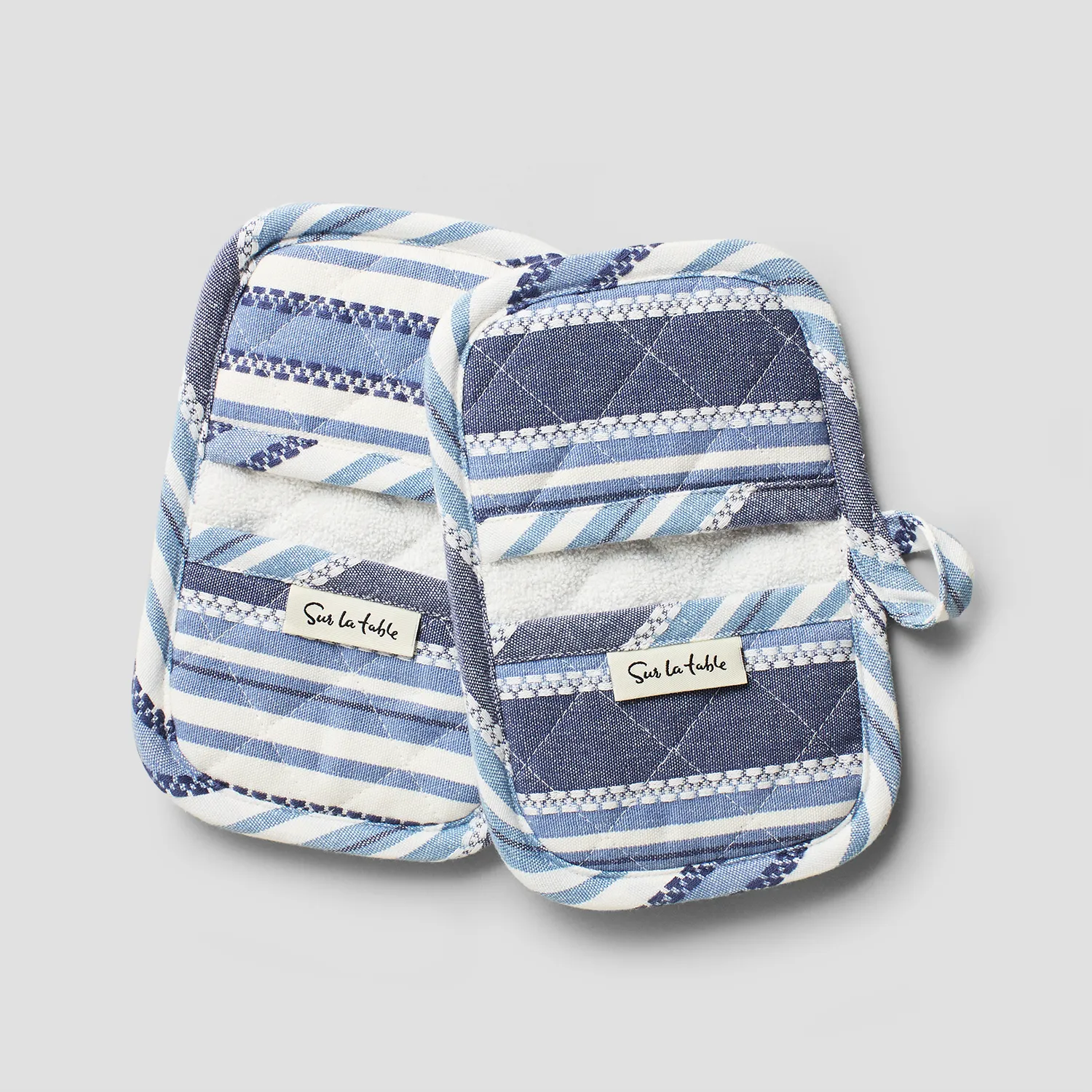 Sur la table Woven Stripe Mini Mitts, Set of 2