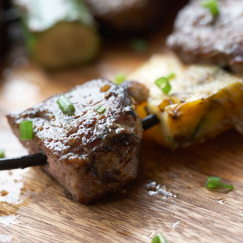 Ground Lamb Kebabs with Ginger and Mint Yogurt Sauce