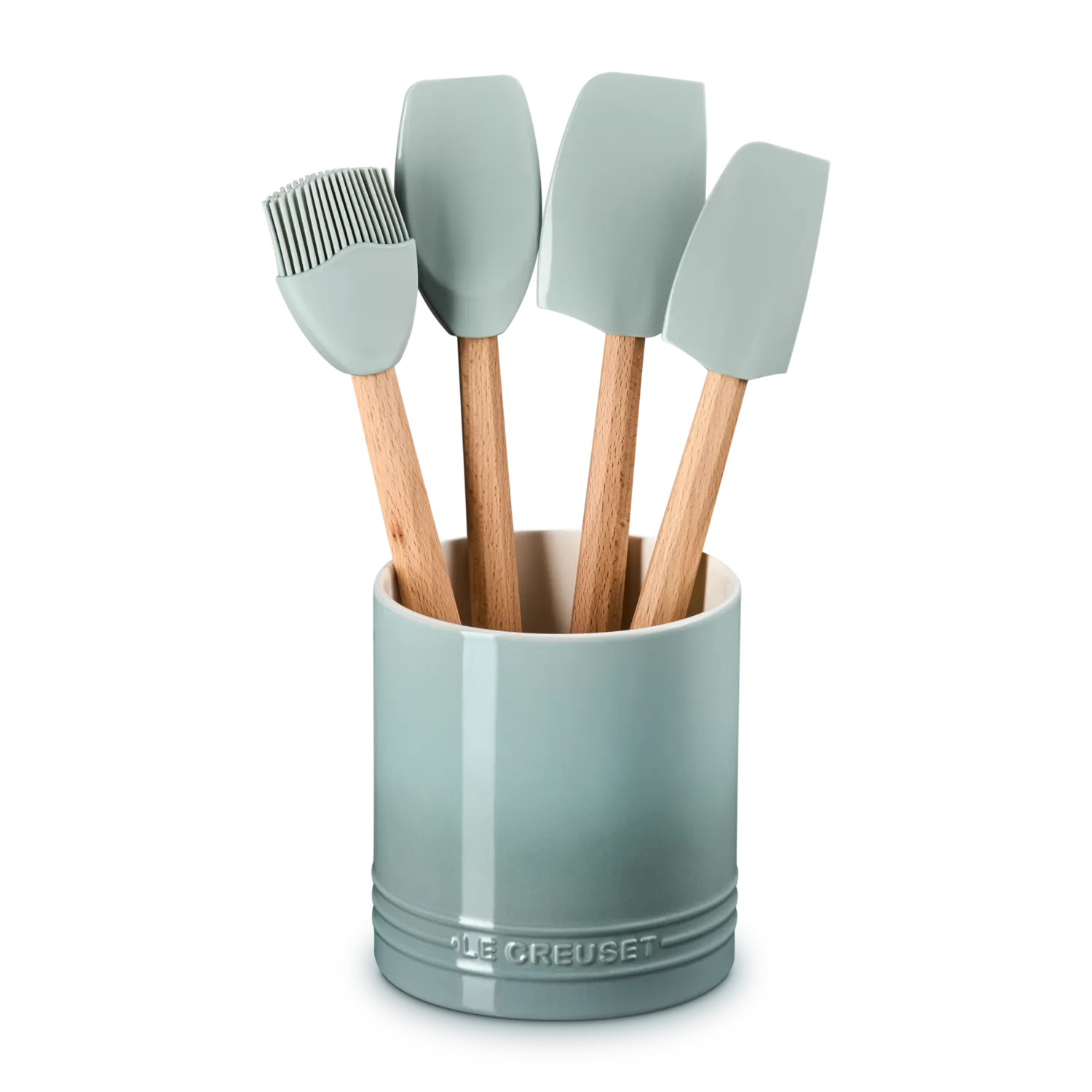 Le Creuset Peche 5-Piece Crock & Tool Set