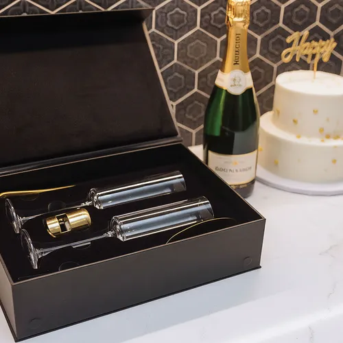 Arbane Champagne Glass Set with Cake Knife