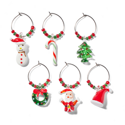 Sur La Table Christmas Wine Charms, Set of 6