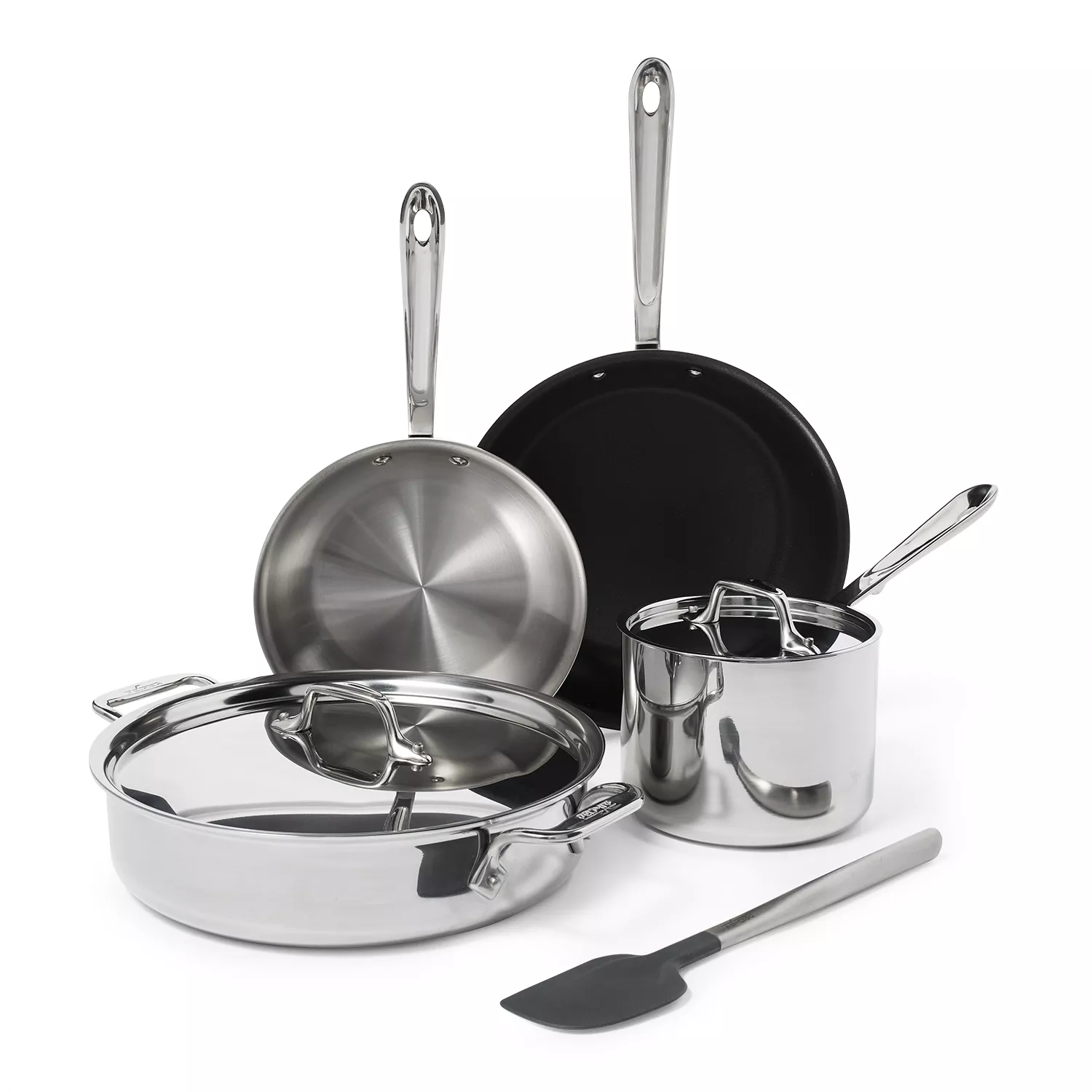 All-Clad D3 Stainless Steel 7-Piece Cookware Set, Stainless Steel