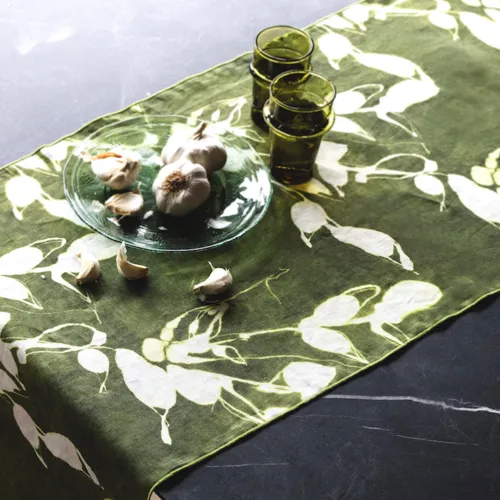 Goldie Home Porto Olive Table Runner