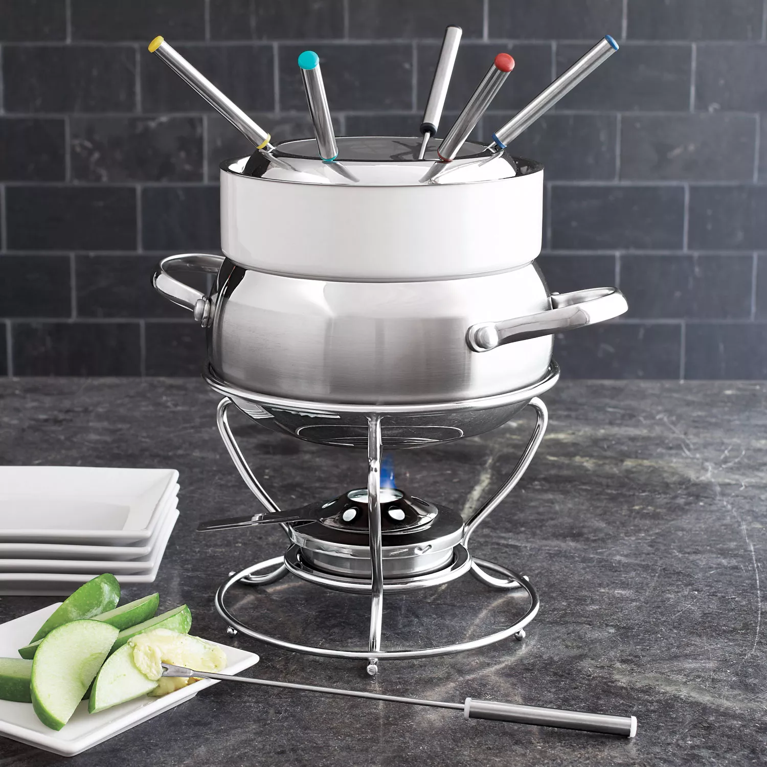 Sur La Table Stainless Steel Fondue