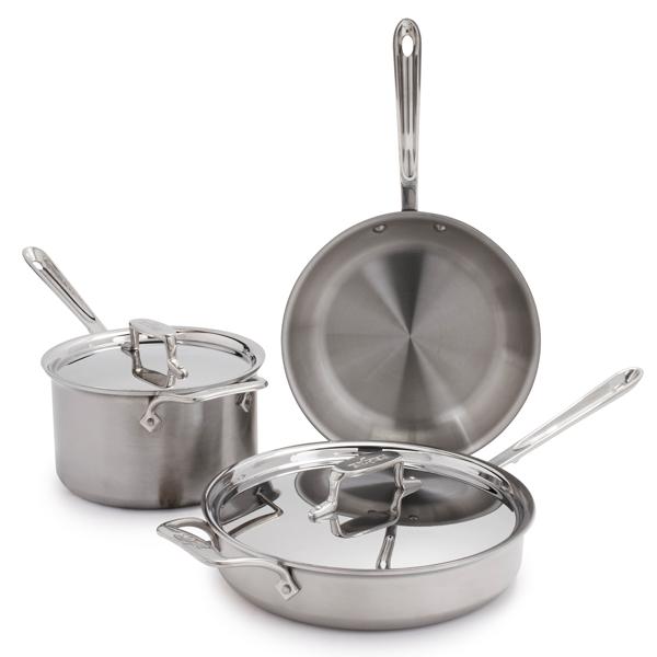 All-Clad D5 Brushed Stainless Steel 5-Piece Set