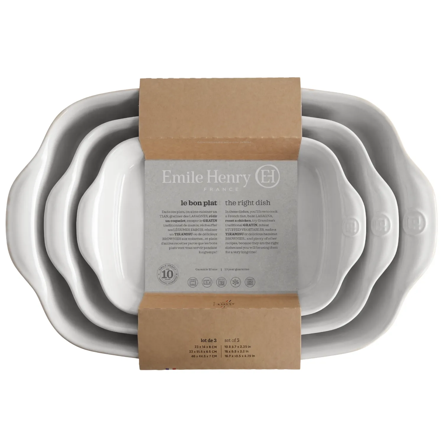 Emile Henry Rectangular Baker 3-Piece Set