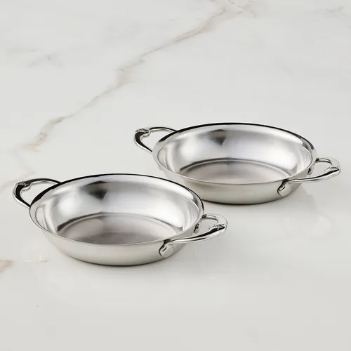Hestan Provisions Stainless Steel Oval Au Gratin Dishes, Set of 2
