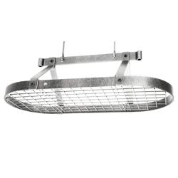 Enclume French Hammered Steel Oval Ceiling Pot Racks