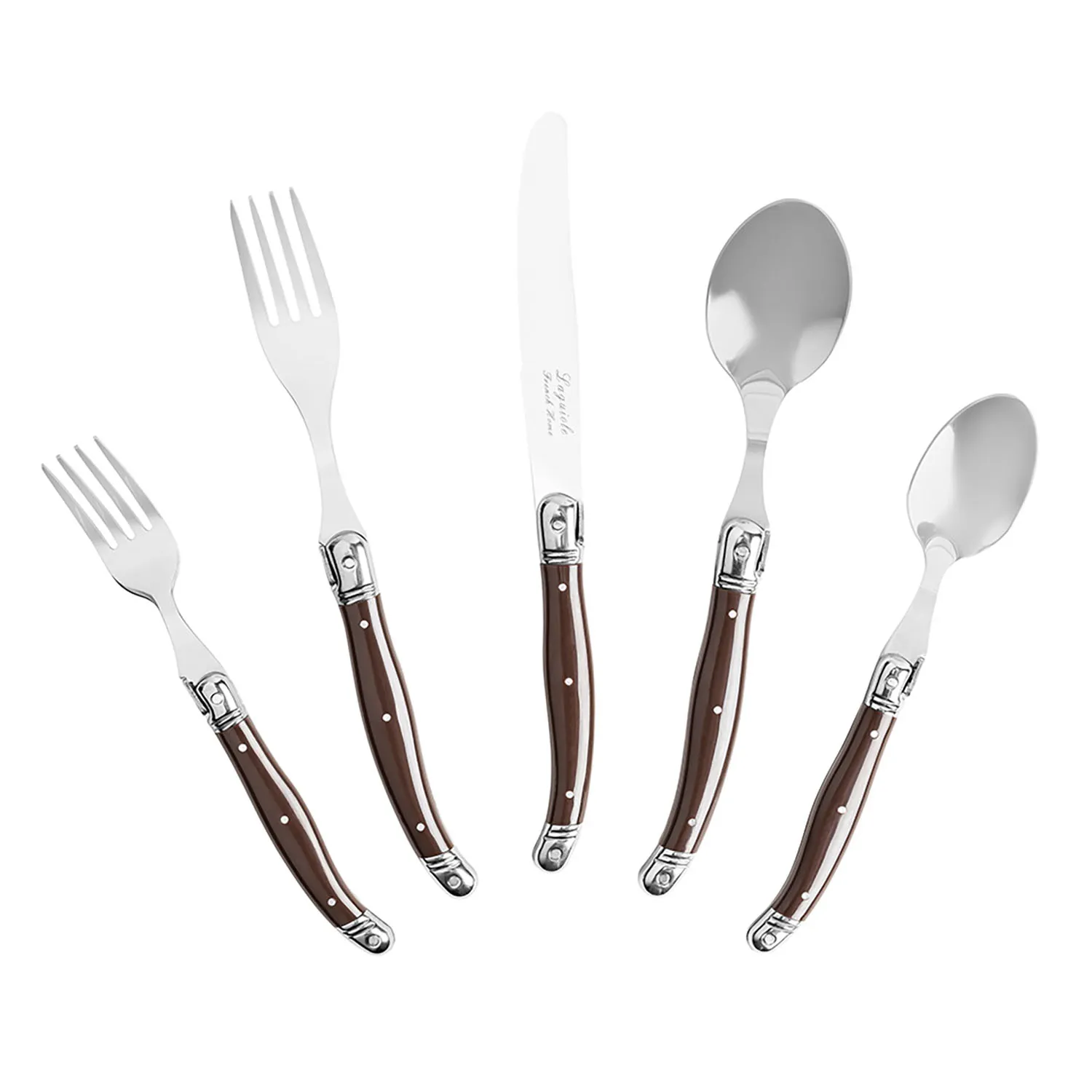 French Home Laguiole Stainless Steel Flatware, 20-Piece Set