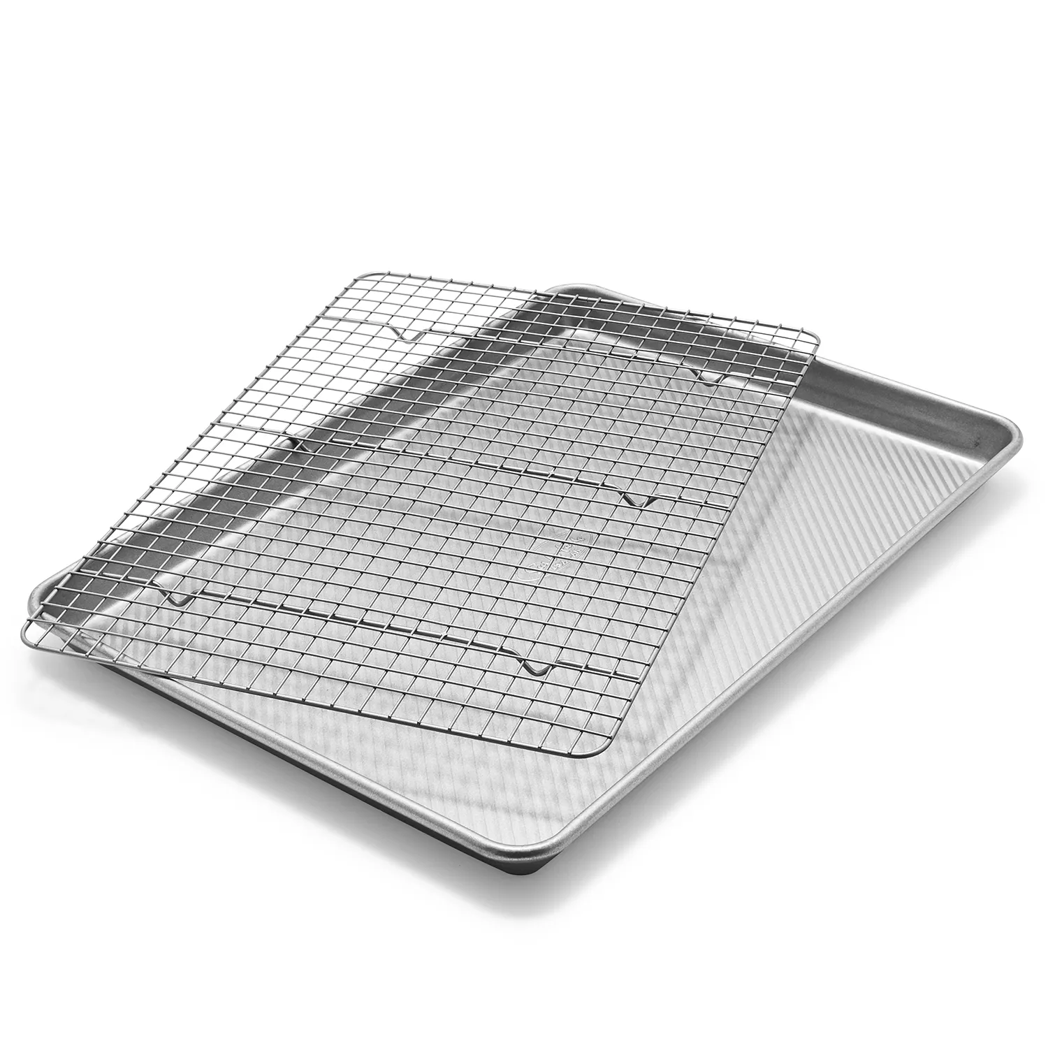 USA Pan Jelly Roll Baking Pan and Bakeable Cooling Rack, Nonstick  Commercial Quality