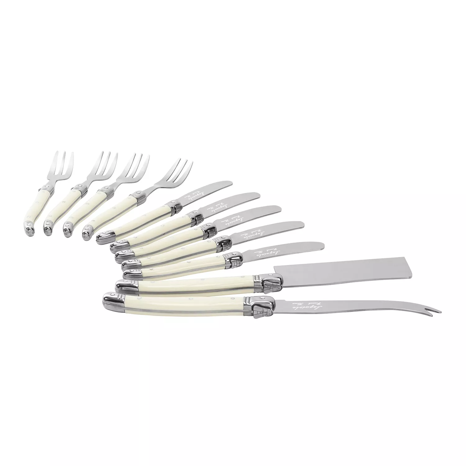French Home 11-Piece Laguiole Style Cheese Serve Set