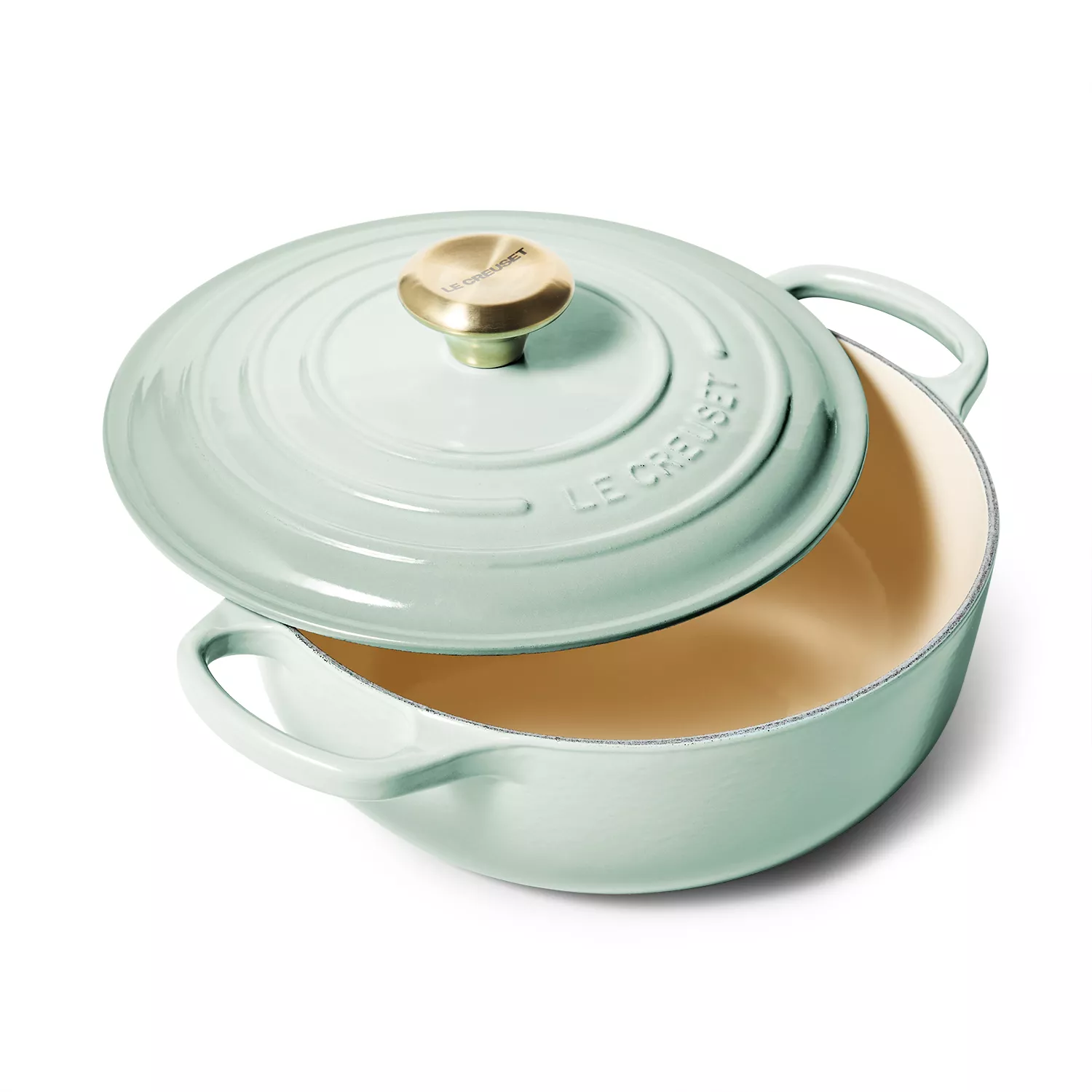 Le Creuset Signature Round Sauteuse with Lid, 3.5 qt. (Sage)