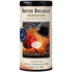 The Republic of Tea British Breakfast Black Tea I love the refill option so that I can reuse the canister!